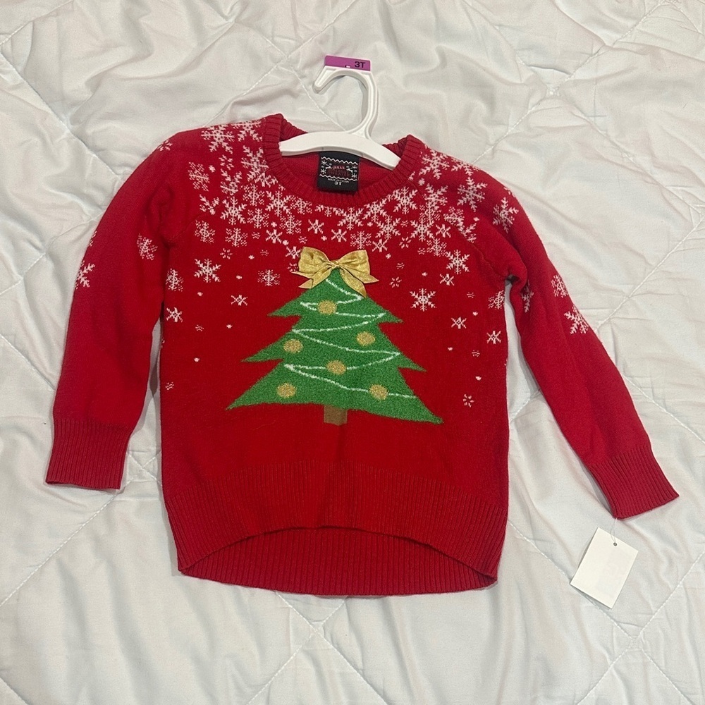 NEW Well Worn Red Holiday Sweater size 3T